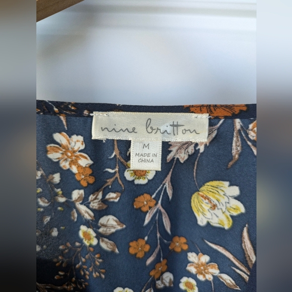 Women's Peplum Faux Wrap Blouse - Picture 6 of 10